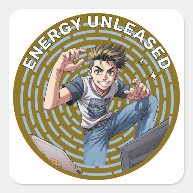 Adesivo Quadrado teenager boy (Frente)