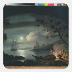 Adesivo Quadrado Teignmouth pelo luar