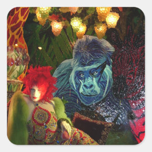 Adesivo Quadrado Tela da janela do Natal vintage New York