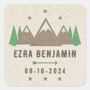 Adesivo Quadrado Tela de Tenda Bar Mitzvah Personalizado Camping
