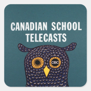 Adesivo Quadrado Telecasts Escola Canadense