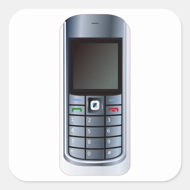 Adesivo Quadrado Telefone celular (Frente)
