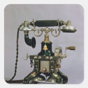 Adesivo Quadrado Telefone, serviço telefónico nacional, EUA, 1890