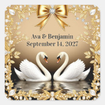 🦢 Tema Casamento Cisne Dourado Romântico 💍