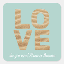 Adesivo Quadrado Tema do Dia dos Namorados LOVE Personalizável com