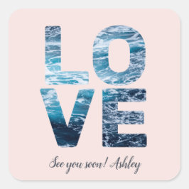 Adesivo Quadrado Tema do Dia dos Namorados LOVE Personalizável Foto