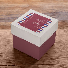 Adesivo Quadrado Tema Real de Casamento Vermelho e Azul