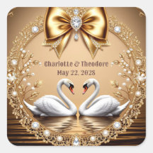 💎 Tema Romântico de Casamento com Cisne Dourado �