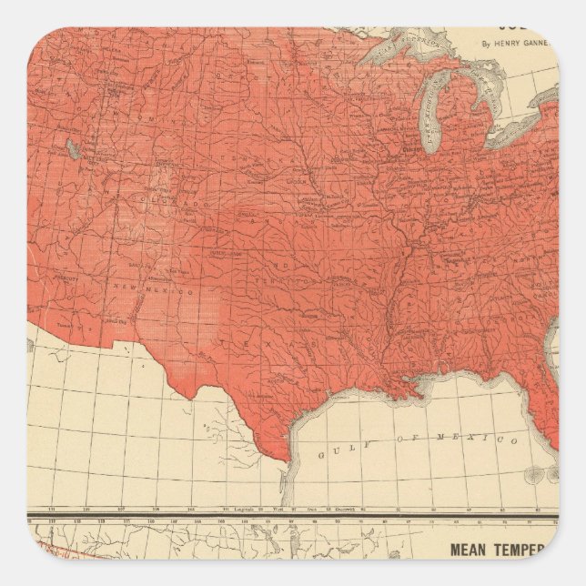 Adesivo Quadrado Temperatura média (Frente)
