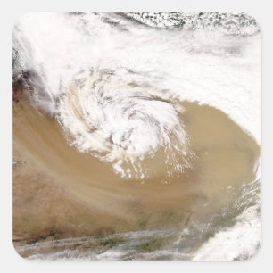 Adesivo Quadrado Tempestade da poeira em China do norte 2