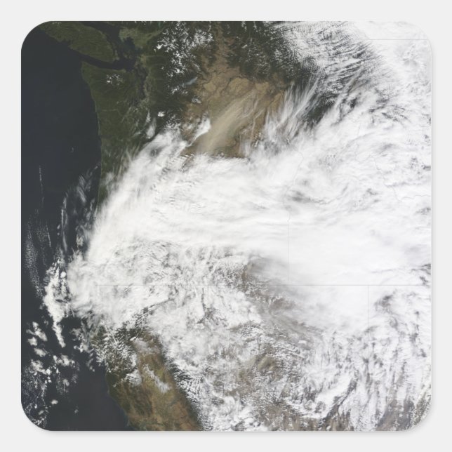 Adesivo Quadrado Tempestade de poeira no leste de Washington, EUA (Frente)