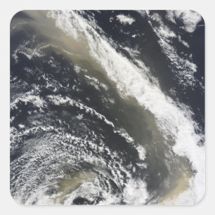 Adesivo Quadrado Tempestade de poeira que sopra sobre o mar de Tasm