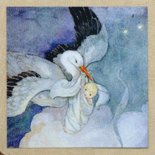 Adesivo Quadrado Tempestade e bebê