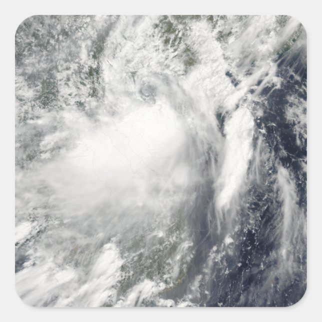 Adesivo Quadrado Tempestade tropical A Conson aproxima-se do Vietna (Frente)