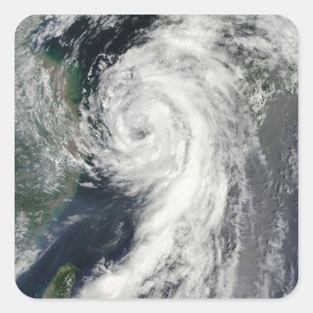 Adesivo Quadrado Tempestade tropical Dianmu (Frente)