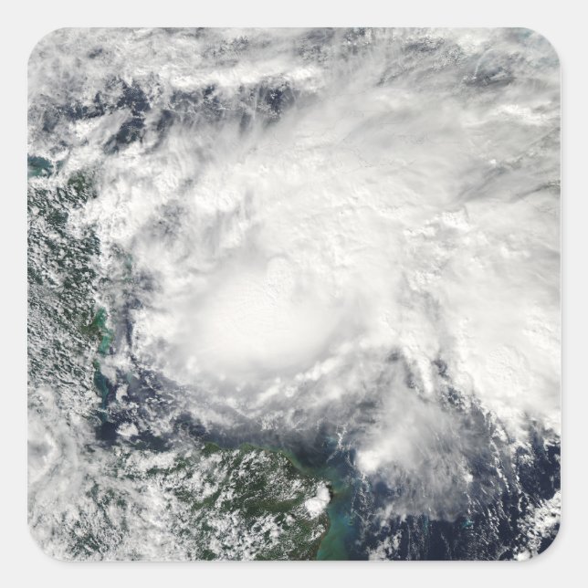 Adesivo Quadrado Tempestade tropical Ida no Mar Caribe (Frente)
