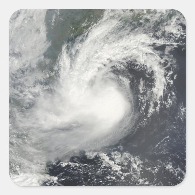 Adesivo Quadrado Tempestade tropical Parma se aproximando da China  (Frente)