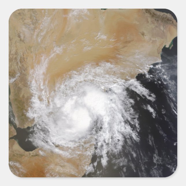 Adesivo Quadrado Tempestade Tropical Três na Oce norte Indiana (Frente)