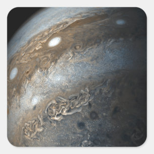 Adesivo Quadrado Tempestades em Júpiter a partir de Juno Cam (2017