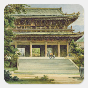 Adesivo Quadrado Templo budista em Quioto, Japão