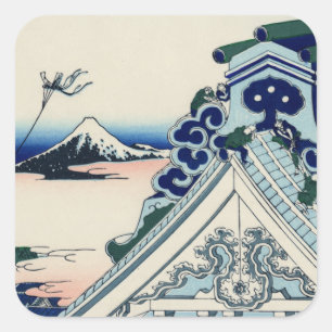 Adesivo Quadrado Templo de Asakusa Honganji na Capital Oriental