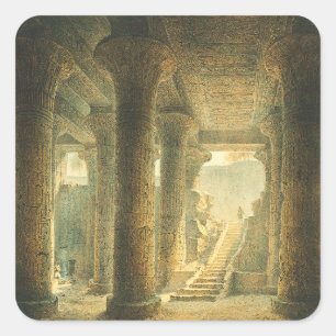 Adesivo Quadrado Templo Egípcio Antigo de Esna