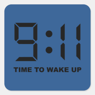 Adesivo Quadrado tempo do 9:11 acordar