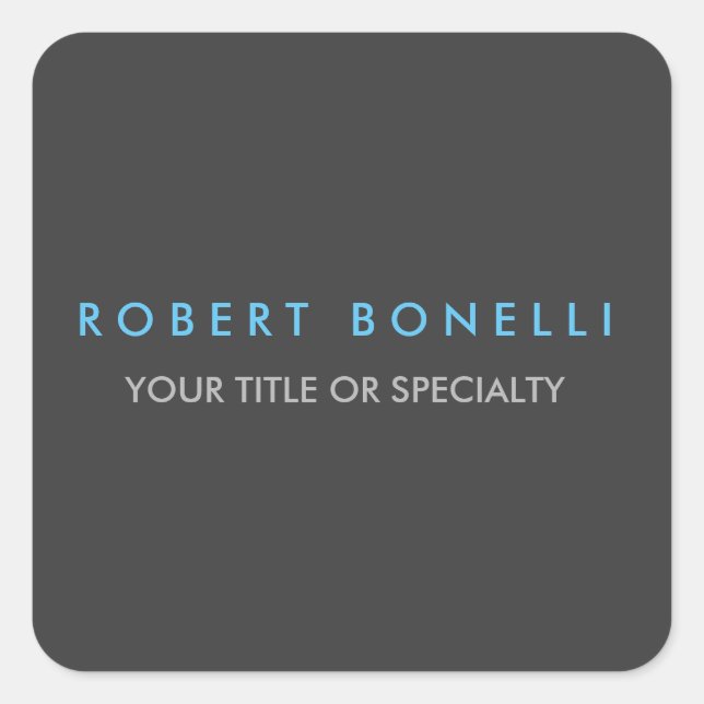 Adesivo Quadrado Tendência Azul da cinza (Frente)