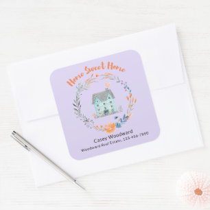 Adesivo Quadrado Tendência de Orçamento de Promocional do Home Swee