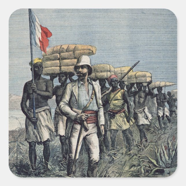 Adesivo Quadrado Tenente Mizon em sua missão 1892 (Frente)