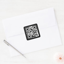 Adesivo Quadrado Tenha Um Código QR De Dia Legal