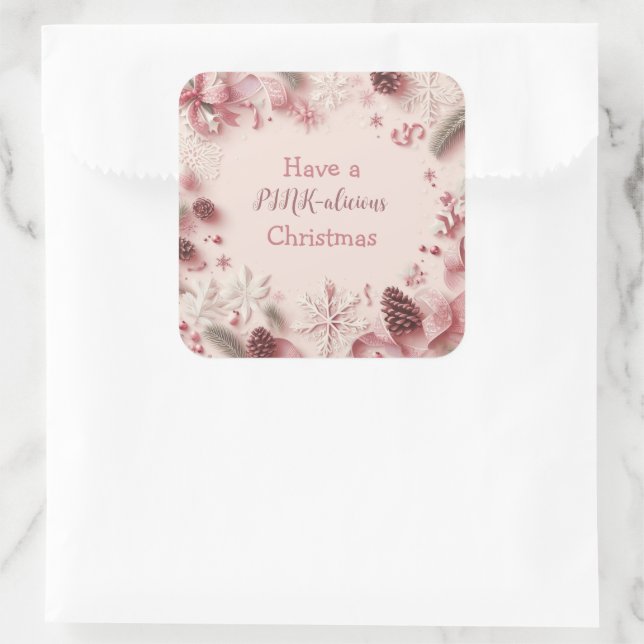 Adesivo Quadrado Tenha um Natal gostoso (Bolsa)