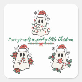 Adesivo Quadrado Tenha um pequeno Natal assustador