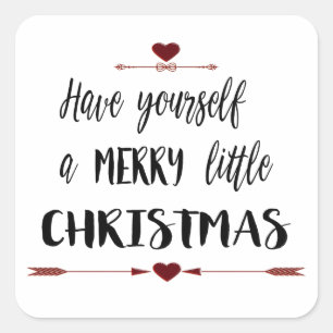 ADESIVO QUADRADO TENHA UM POUCO DE NATAL FELIZ