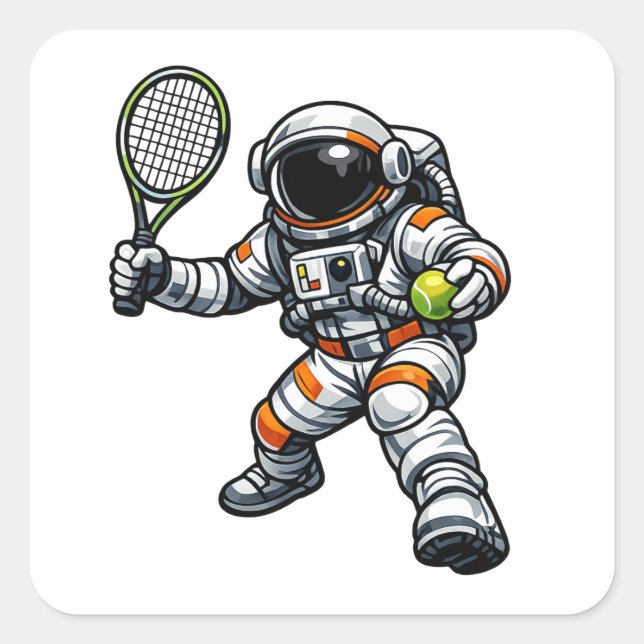 Adesivo Quadrado Tênis Astronauta (Frente)