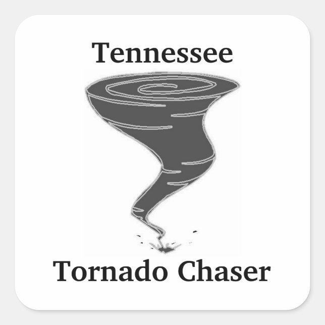 Adesivo Quadrado Tennessee Tornado Chaser- Stickers (Frente)