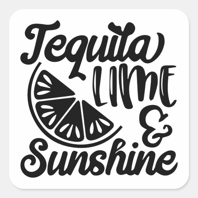 Adesivo Quadrado Tequila Sticker,Fiesta Party Sticker,Cinco De Mayo (Frente)
