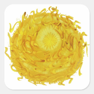 Adesivo Quadrado Terceira Chakra Curando Art nº 3