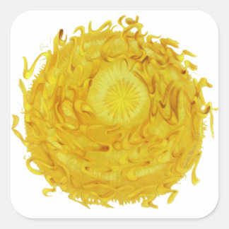 Adesivo Quadrado Terceira Chakra Curando Art nº 3