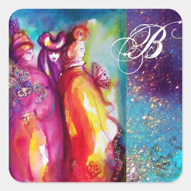 Adesivo Quadrado Terceira MASSA, Monograma (Frente)