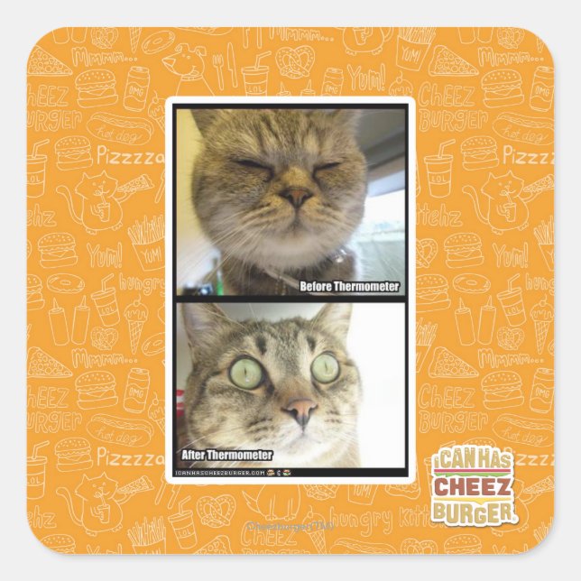 Adesivo Quadrado Termômetro (Frente)