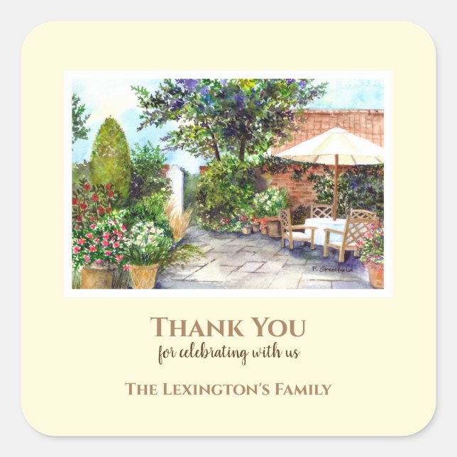 Adesivo Quadrado Terra de Aquecimento Doméstico da Manor House Wate (Frente)