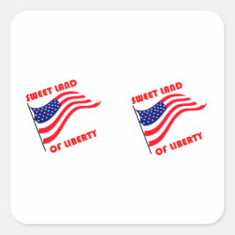 Adesivo Quadrado Terra doce de liberdade