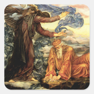 Adesivo Quadrado Terra ligada por Evelyn De Morgan, Arte Vitoriana