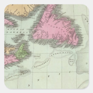 Adesivo Quadrado Terra Nova Nova Escócia e Novo Brunswick