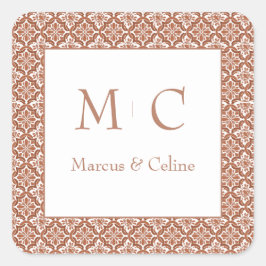 Adesivo Quadrado Terracotta Burnt Orange Tuscan Villa Casamento