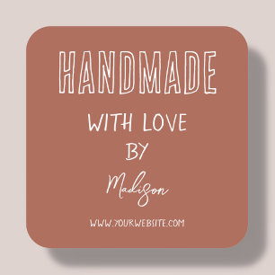 Adesivo Quadrado Terracotta Feitas À Mão Com Amor