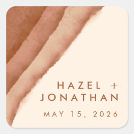 Adesivo Quadrado Terracotta Ombre | Boho Minimalista