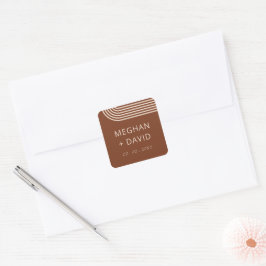 Adesivo Quadrado Terracotta Rustic Boho Archou Casamento Moderno
