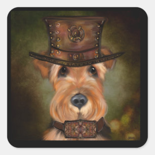 ADESIVO QUADRADO TERRIER AIREDALE